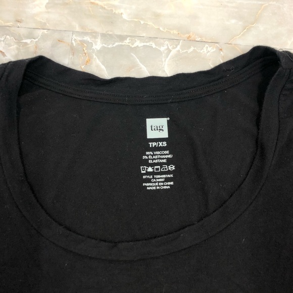 2/5 $ Tag Women Black T-Shirts Size XS - Picture 3 of 7
